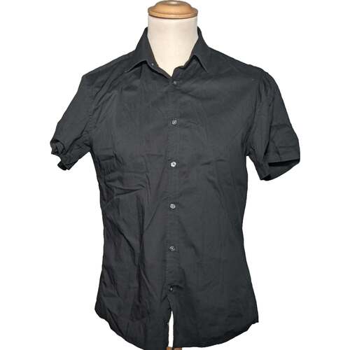 Vêtements Homme Chemises manches longues Celio 38 - T2 - M Noir
