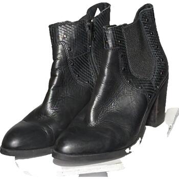 Chaussures Femme Bottes Texto paire de bottes  41 Noir Noir