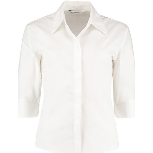 Vêtements Femme Chemises / Chemisiers Kustom Kit K715 Blanc