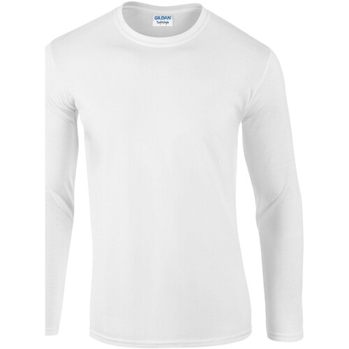 Vêtements Femme T-shirts manches longues Gildan Softstyle Blanc