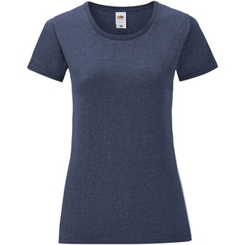 Vêtements Femme T-shirts manches longues Fruit Of The Loom Iconic Bleu