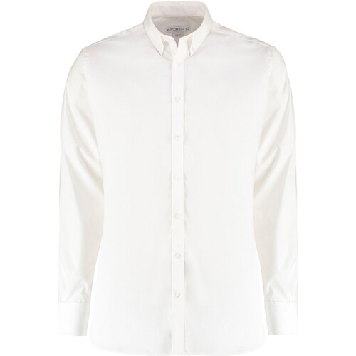 Vêtements Homme Chemises manches longues Kustom Kit RW9543 Blanc