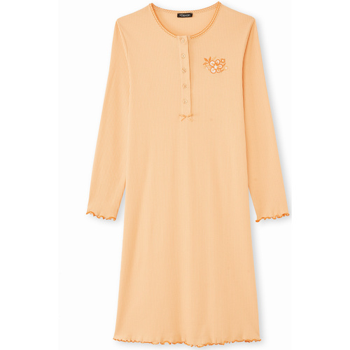 Vêtements Femme Pyjamas / Chemises de nuit Daxon by  - Chemise de nuit courte coton Rose
