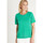 Vêtements Femme Pulls Daxon by  - Pull encolure ronde manches courtes Vert