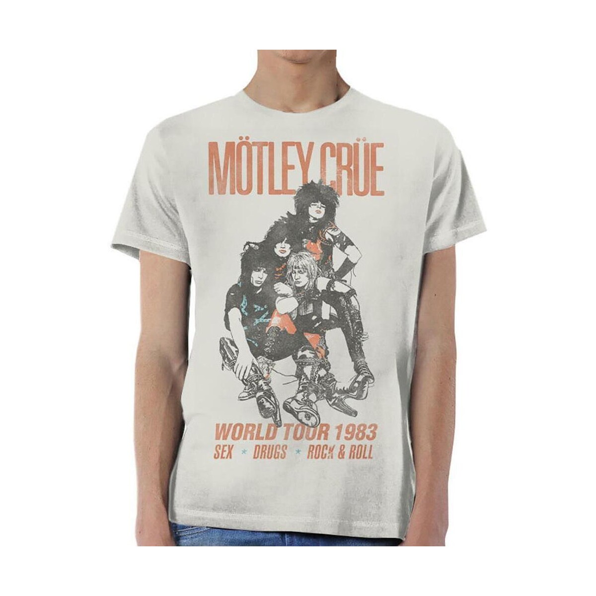 Vêtements T-shirts manches longues Motley Crue World Tour Blanc