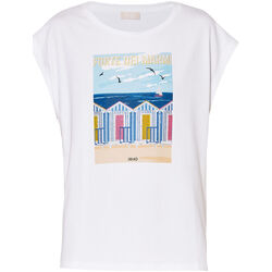 Miss Selfridge Szary T-shirt z napisem Naughty or nice