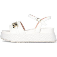 Chaussures Femme Sweats & Polaires Liu Jo Sandales plateforme avec logo chaîne Blanc