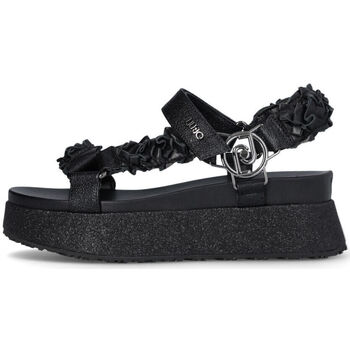 Chaussures Femme Sandales à Entredoigt En Cuir Liu Jo Sandales plateforme Noir