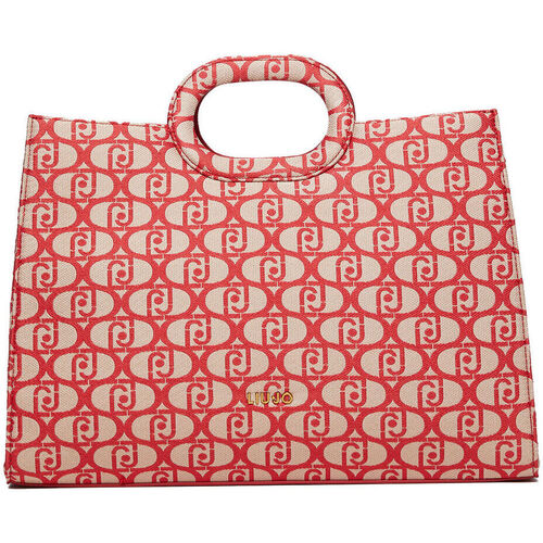 Sacs Femme Sacs porté épaule Liu Jo Sac shopper jacquard avec logo Rouge