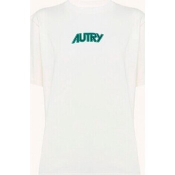 Vêtements Femme T-shirts manches courtes Autry Autry Appareal Logo Tee White Green Multicolore