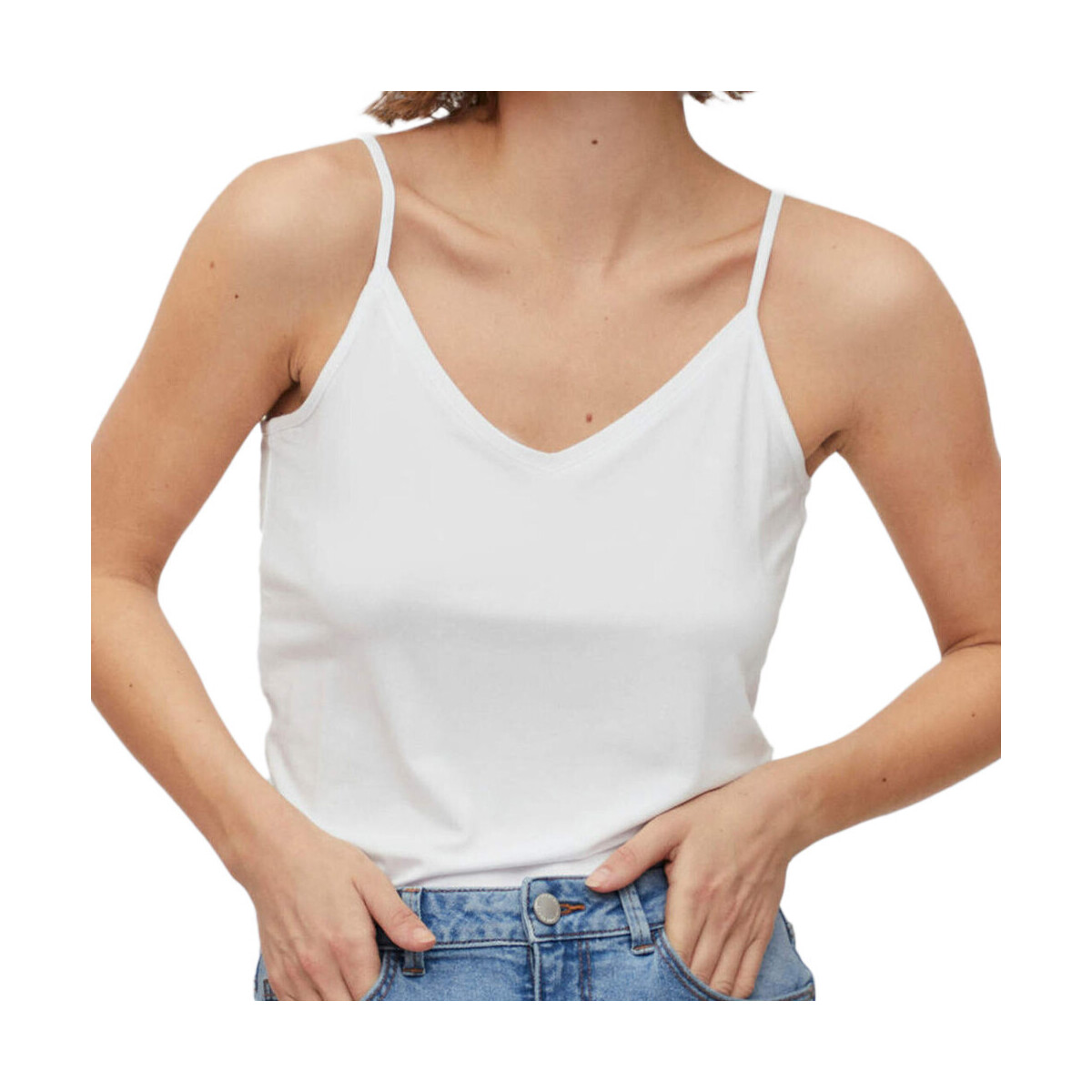 Vêtements Femme Débardeurs / T-shirts sans manche Vila 14083289 Blanc