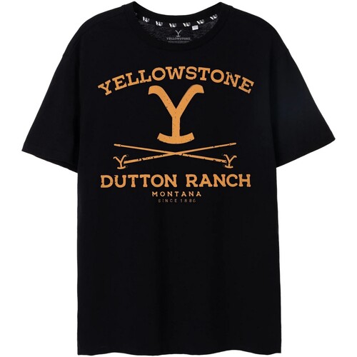 Vêtements Homme T-shirts manches longues Yellowstone Dutton Ranch Noir