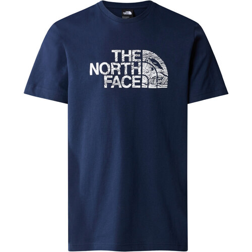 Vêtements Homme Chemises manches courtes The North Face M S/S WOODCUT DOME TEE Bleu