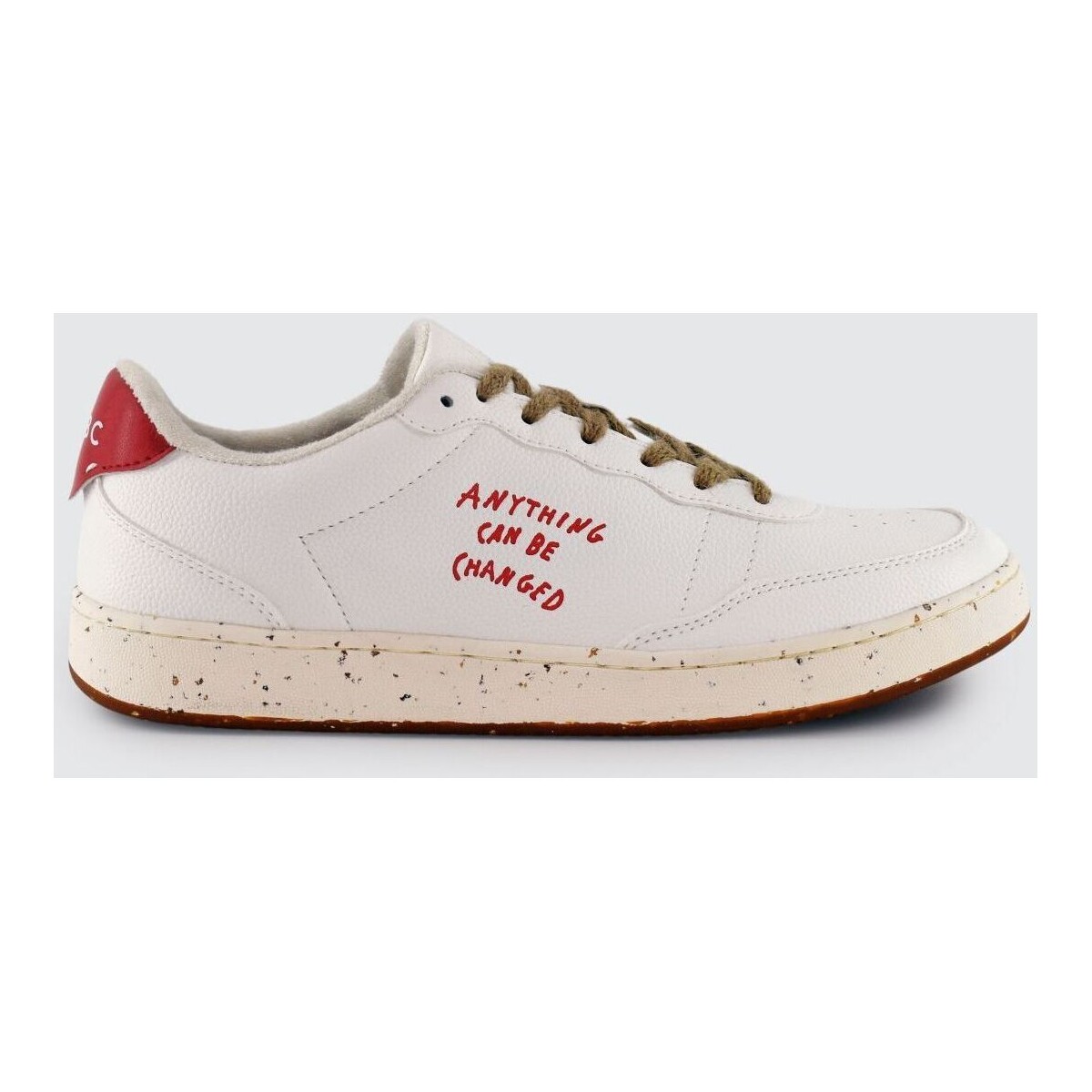 Chaussures Baskets mode Acbc SHACBEVE - EVERGREEN-205 WHITE/RED APPLW Blanc