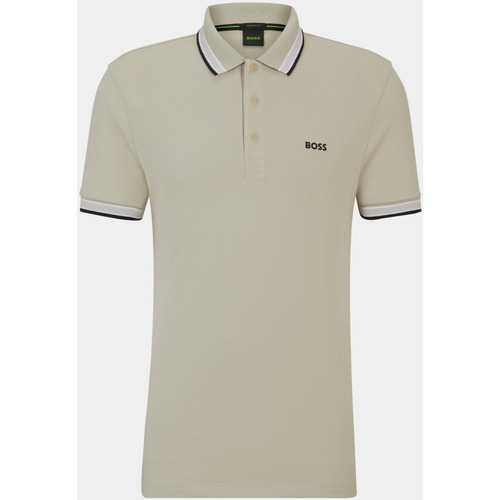 Vêtements Homme T-shirts & Polos BOSS Polo pour hommes Paddy de  avec bords contrastés Beige