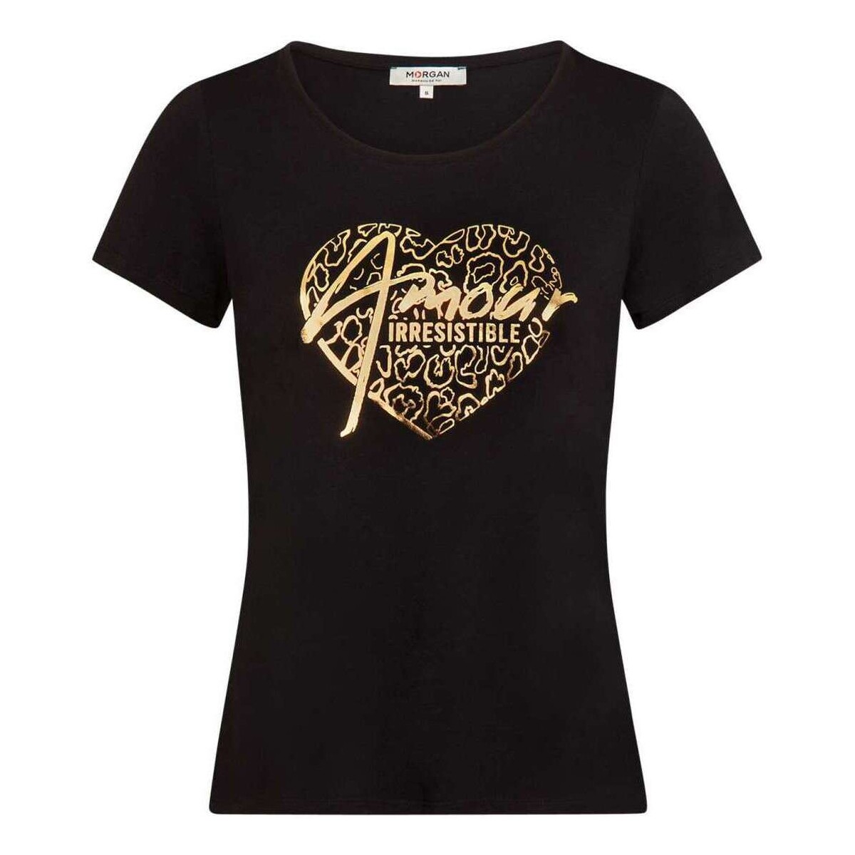 Vêtements Femme T-shirts manches courtes Morgan 161784VTPE24 Noir
