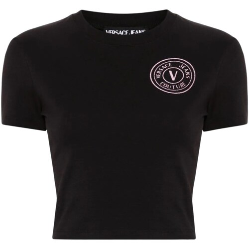 Vêtements Femme D2 Twins Long Sleeve T-Shirt Versace Jeans Couture 76HAHG06-CJ02G Noir