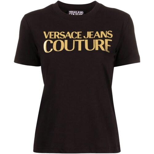 Vêtements Femme D2 Twins Long Sleeve T-Shirt Versace Jeans Couture 76HAHG04-CJ00G Noir