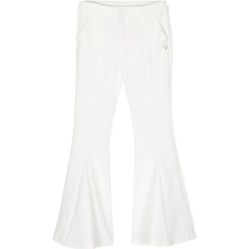 Vêtements Fille Pantalons 5 poches Miss Blumarine IA4020T2200 Blanc