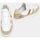 Chaussures Homme Baskets mode Date M401-C2-VC-HY - COURT 2.0-WHITE-YELLOW Blanc