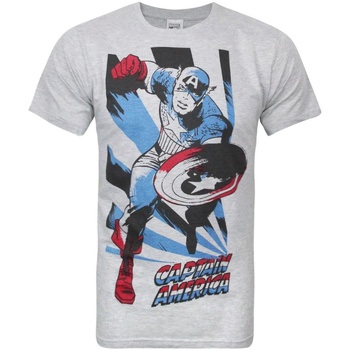 Vêtements Homme T-shirts manches longues Captain America NS5469 Rouge