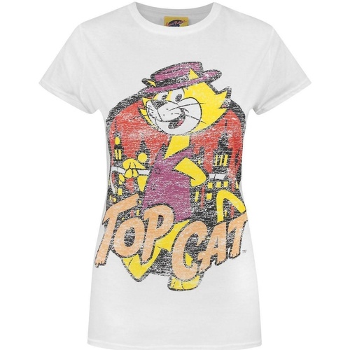 Vêtements Femme T-shirts manches longues Top Cat NS5664 Blanc