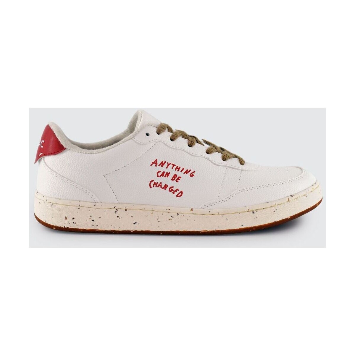 Chaussures Baskets mode Acbc SHACBEVE - EVERGREEN-205 WHITE/RED APPLW Blanc