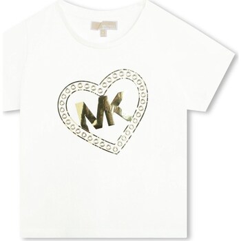 Vêtements Fille T-shirts manches courtes MICHAEL Michael Kors R30006 Blanc