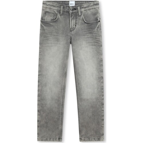 Vêtements Garçon Jeans Pull-on droit BOSS J50688 Gris