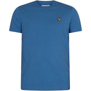 Vêtements Homme T-shirts manches courtes Zip Through Hoodie T-shirt uni en coton bio Bleu
