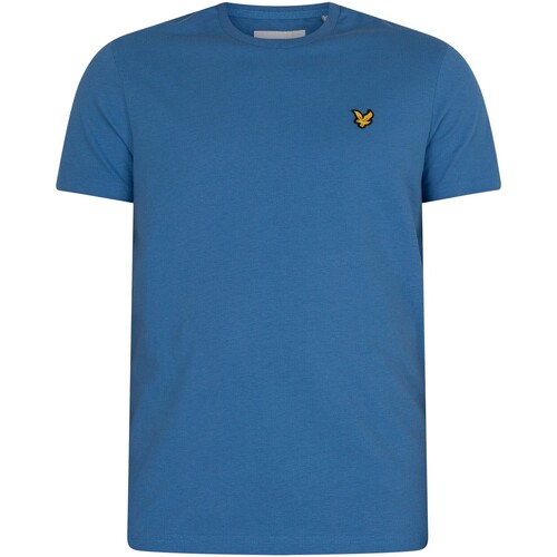 Vêtements Homme T-shirts manches courtes Lyle & Scott T-shirt uni en coton bio Bleu
