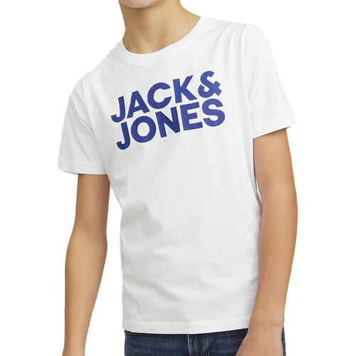 Vêtements Garçon T-shirts manches courtes Jack & Jones 12255501 Blanc