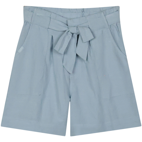 Vêtements Femme Shorts / Bermudas Oxbow Short ceinturé en viscose lin ORNELLA Bleu
