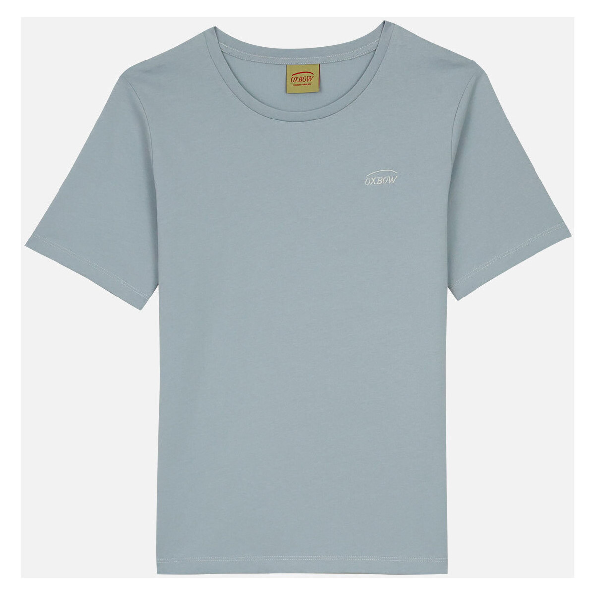 Vêtements Femme T-shirts manches courtes Oxbow Tee-shirt uni décolleté brodé TARTAS Bleu