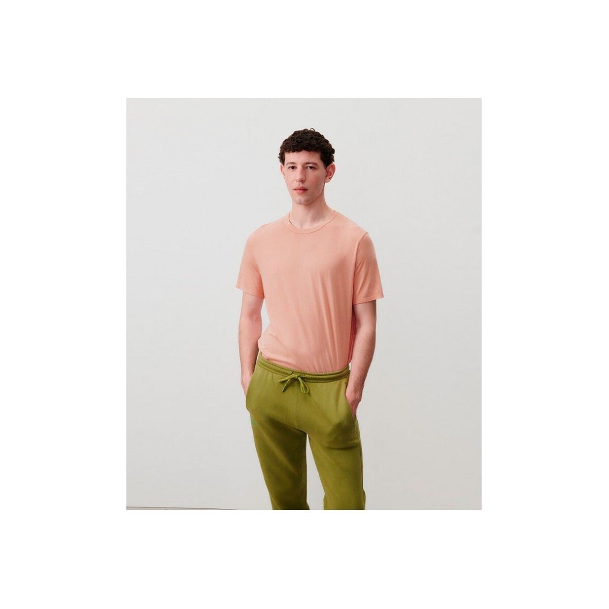 Vêtements Homme Lino collarless button-up linen shirt Devon Tee Poudre Multicolore