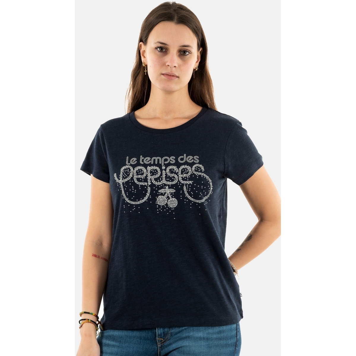 Vêtements Femme T-shirts manches courtes Le Temps des Cerises fmarty0000000mc241 Bleu