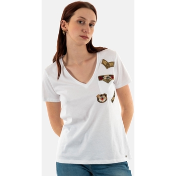 Vêtements Cons T-shirts manches Miodowy Please t633 Blanc