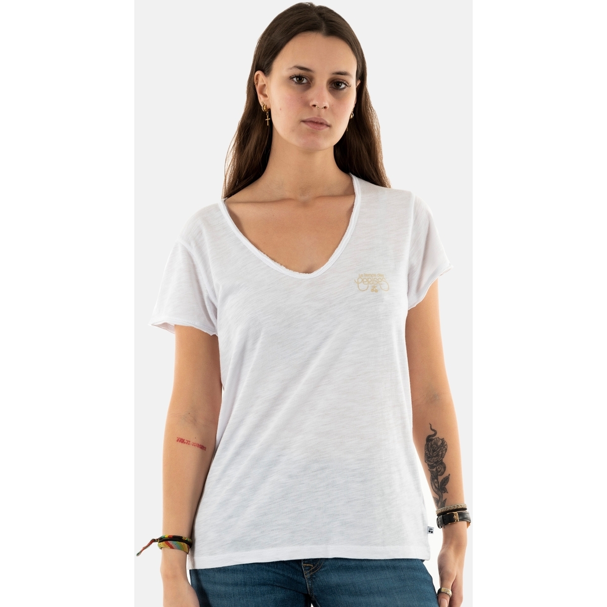 Vêtements Femme T-shirts manches courtes Le Temps des Cerises fisabella0000mc241 Blanc