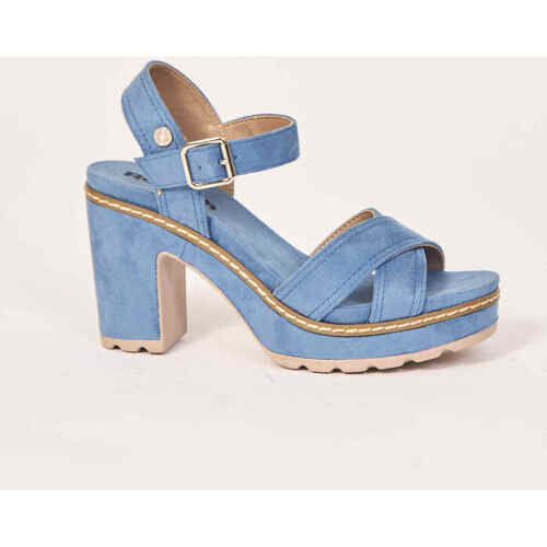 Chaussures Femme Sandales et Nu-pieds Refresh Sandales  recouvertes de tissu avec bride Bleu