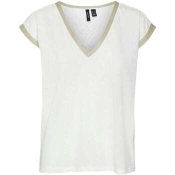 Vêtements Femme T-shirt Essentials Cropped Logo vermelho branco mulher Vero Moda 160559VTPE24 Beige