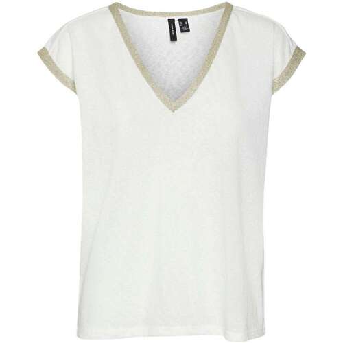 Vêtements Femme T-shirt Essentials Cropped Logo vermelho branco mulher Vero Moda 160559VTPE24 Beige