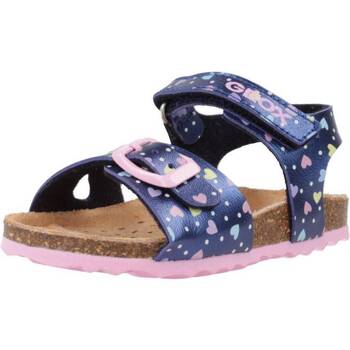 Chaussures Fille Sandales et Nu-pieds Geox B SANDAL CHALKI GIRL Bleu