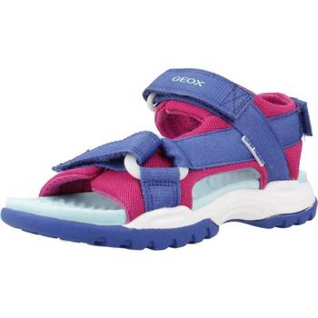 Chaussures Fille Sandales et Nu-pieds Geox J BOREALIS GIRL A Bleu