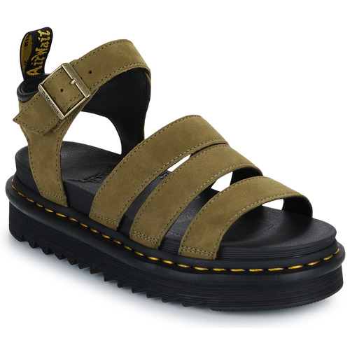 Chaussures Femme MARTENS Sandals Polley 14852001 Black Dr. Martens Sandals Blaire Muted Olive Tumbled Nubuck Taupe