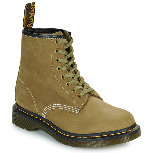 Chaussures Boots Dr. Cherry Martens 1460 Muted Olive Tumbled Nubuck+E.H.Suede Kaki