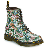 Chaussures Femme Boots Dr. Noir Martens 1460 W Multi Floral Garden Print Backhand Blanc / Multicolore