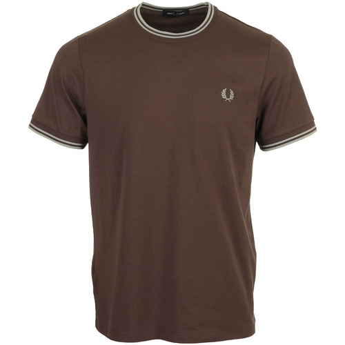 Vêtements Homme T-shirts manches courtes Fred Perry Twin Tipped Marron