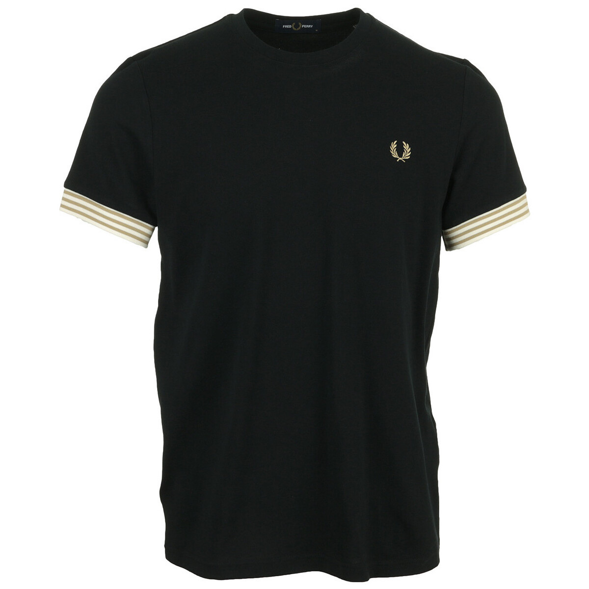 Vêtements Homme T-shirts manches courtes Fred Perry Stripped Cuff Noir