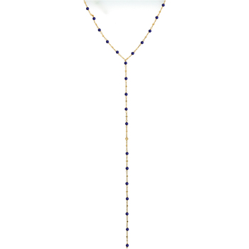 collier orusbijoux  collier cravate argent doré pierres lapis 
