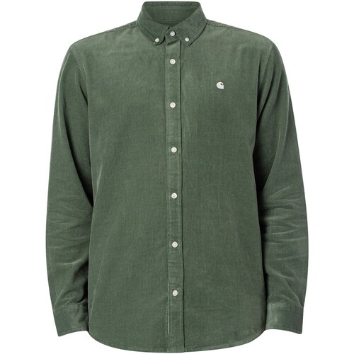 Vêtements Homme Chemises manches longues Carhartt Chemise Madison en velours fin Vert